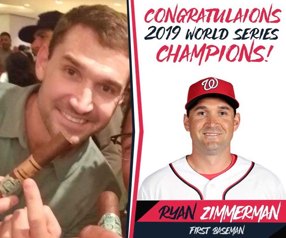 Ryan Zimmerman es un primera base de béisbol profesional estadounidense. 