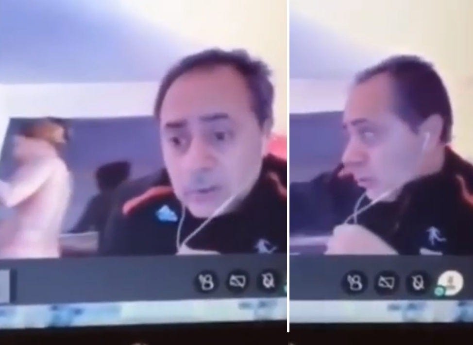 Vídeo: profesor daba clase virtual y su esposa aparece desnuda Imagen de Vídeo: profesor daba clase virtual y su esposa aparece desnuda