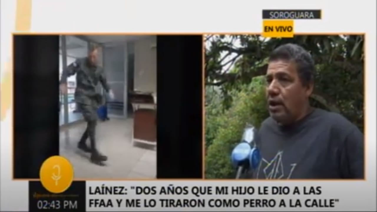 Padres de militar que baila en Tik Tok reaccionan: “dos años que mi hijo le dio a las FFAA y me lo tiraron como perro a la calle” Imagen de Padres de militar que baila en Tik Tok reaccionan: “dos años que mi hijo le dio a las FFAA y me lo tiraron como perro a la calle”