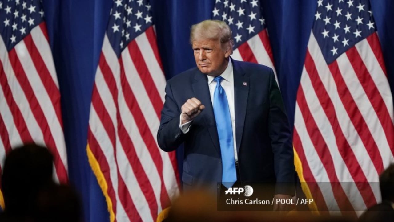 Imagen de Donald Trump nominado oficialmente como candidato republicano para las elecciones de noviembre en Estados Unidos
