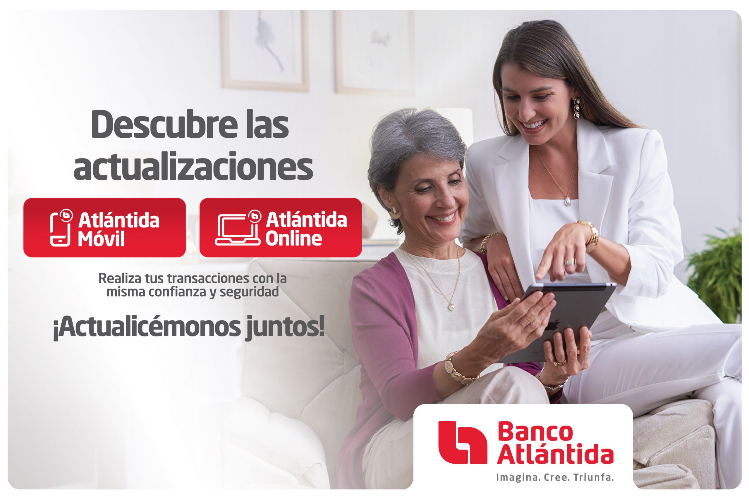 Imagen de Banco Atlántida, líder en bancarización digital del sistema financiero, presentó las actualizaciones de Atlántida Online y Atlántida Móvil