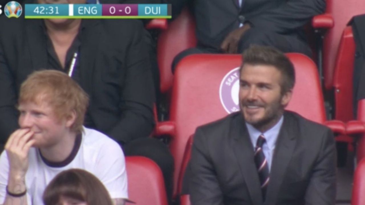 Imagen de David Beckham y Ed Sheeran compartieron palco en victoria de Inglaterra sobre Alemania por la Eurocopa