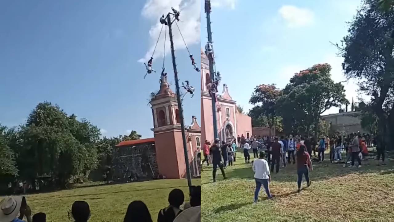 ¡Impactante vídeo! Hombre cae desde una altura de 15 metros durante danza de voladores por 'Día de los Muertos' en México Imagen de ¡Impactante vídeo! Hombre cae desde una altura de 15 metros durante danza de voladores por 'Día de los Muertos' en México