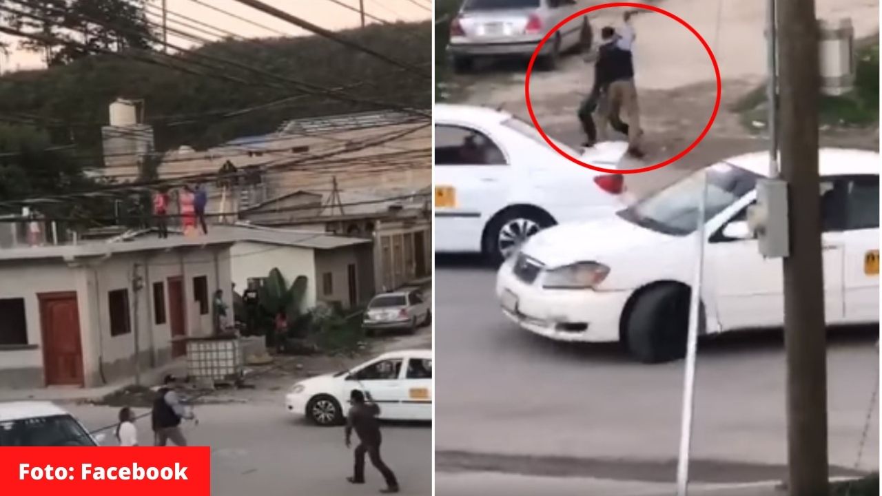 Imagen de Dos hombres protagonizan pelea con machete y una faja en plena calle de Santa Rosa de Copán