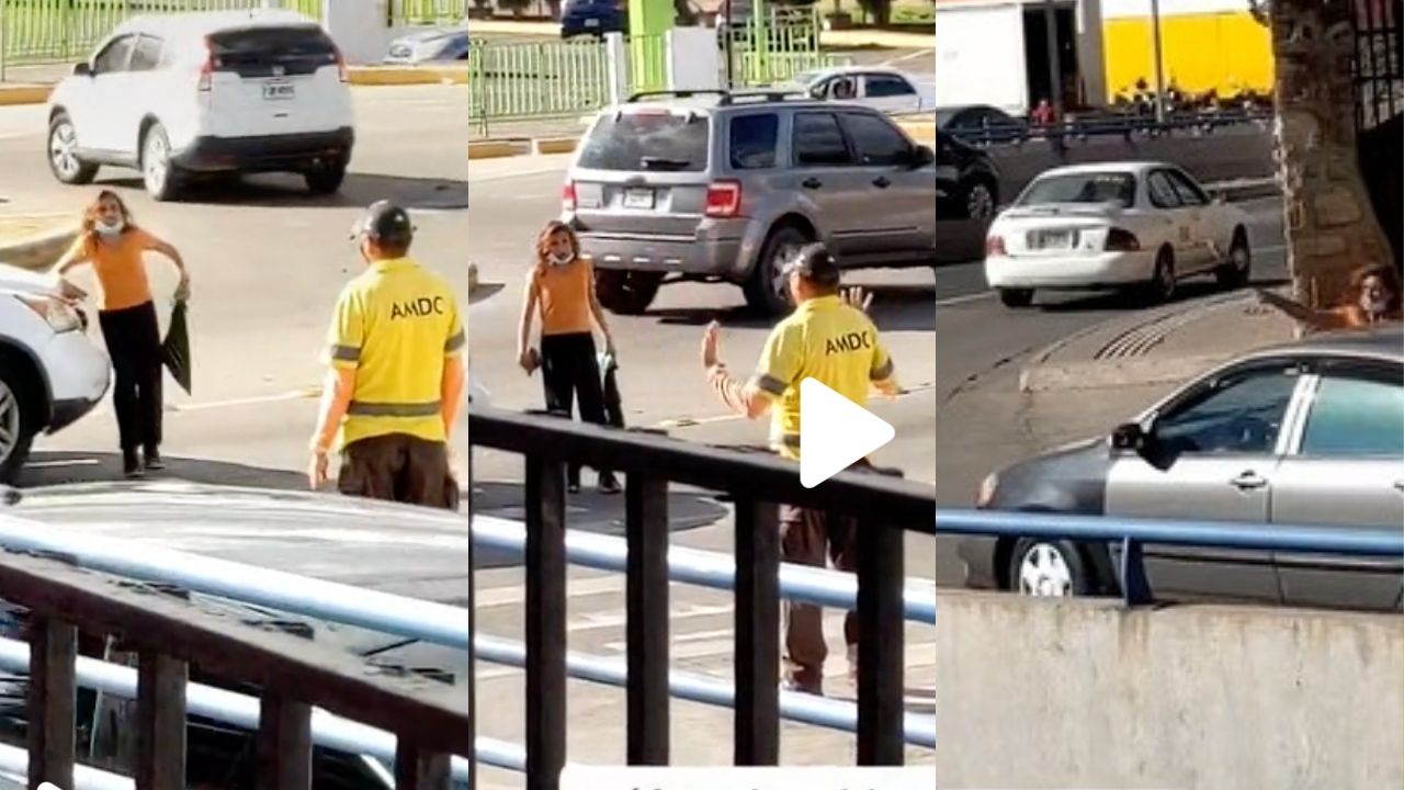 Captan en vídeo a hondureña lanzando piedras a los carros en la colonia Kennedy de la capital Imagen de Captan en vídeo a hondureña lanzando piedras a los carros en la colonia Kennedy de la capital