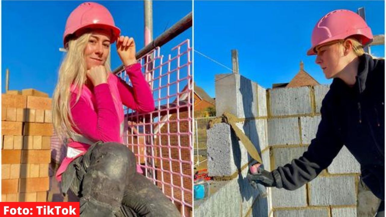 ¡Orgullo! Mujer albañil se hace viral en TikTok por mostrar su trabajo Imagen de ¡Orgullo! Mujer albañil se hace viral en TikTok por mostrar su trabajo