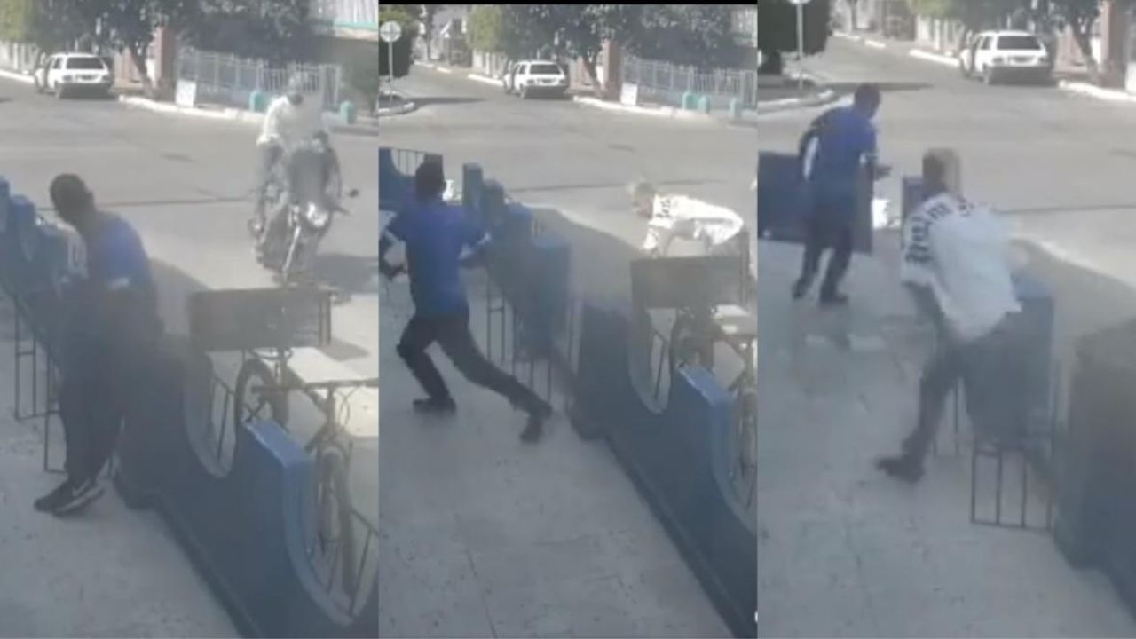 Imagen de Hombre se salva de ser asaltado luego de que el ladrón sufriera fuerte caída