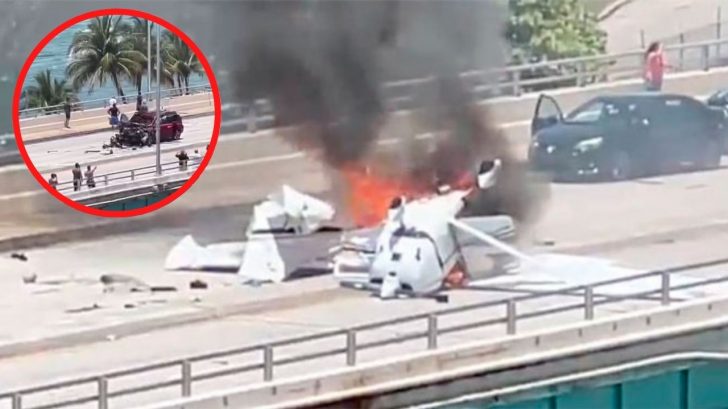 Una avioneta cae en un puente de Miami-Beach y deja al menos seis heridos
