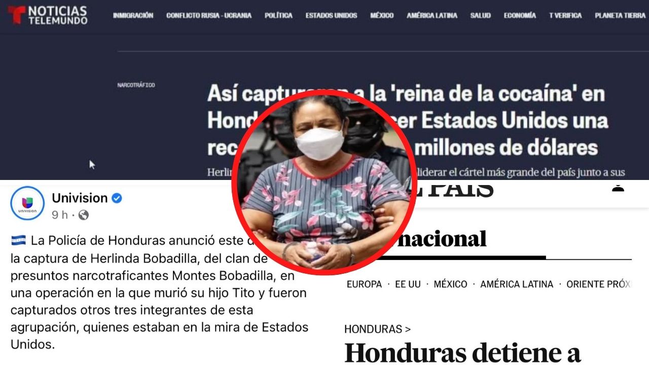 Imagen de Así informaron medios internacionales captura de Herlinda Bobadilla; la nombraron 'jefa del narco hondureño'