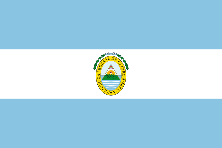 Bandera de Honduras azul turquesa