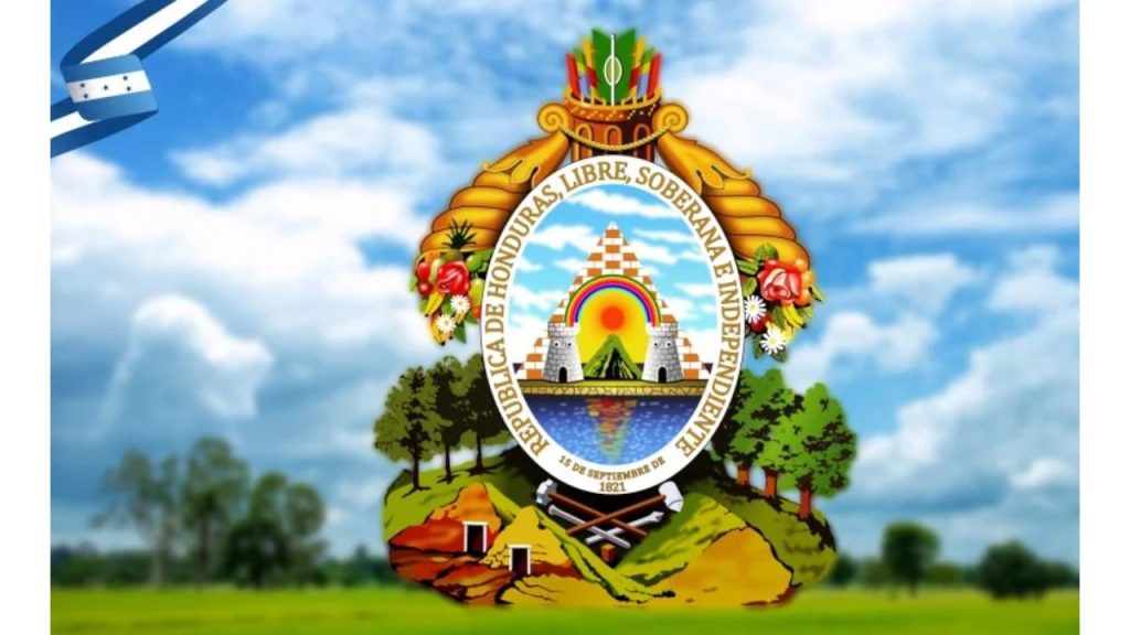 El Escudo Nacional de Honduras.