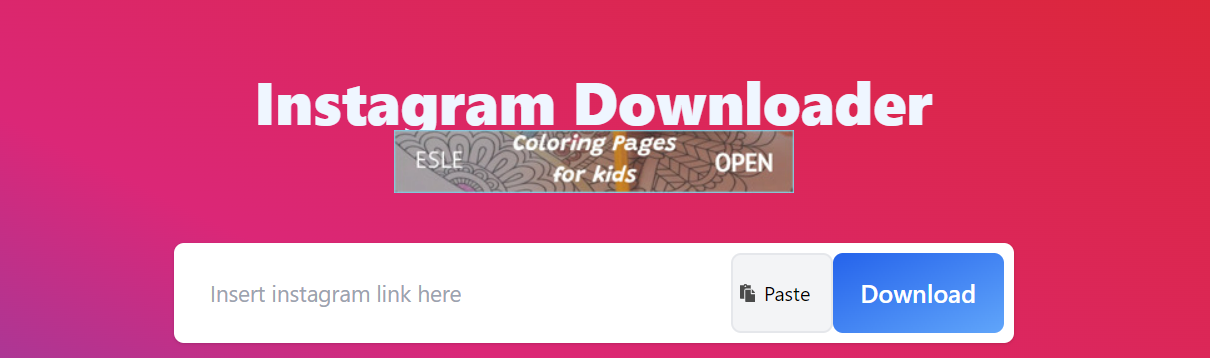 Así es como se ve la página de "Instagram downloader". Foto: igram.io
