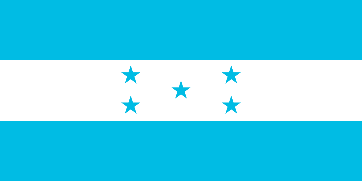 Por muchos años se utilizó otro tono de azul en la bandera de Honduras, un azul eléctrico y no el azul turquesa. Foto: Wikipedia