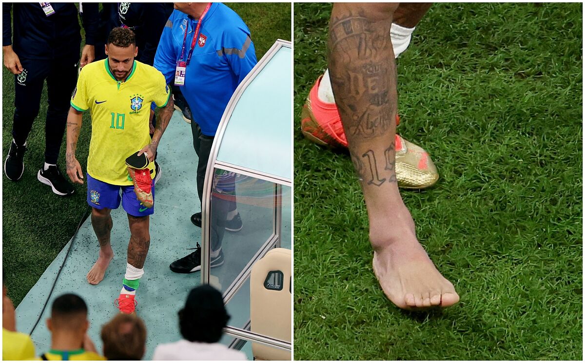 La lesión de Neymar fue fruto de un golpe que recibió por un jugador de Serbia. Foto: Marca