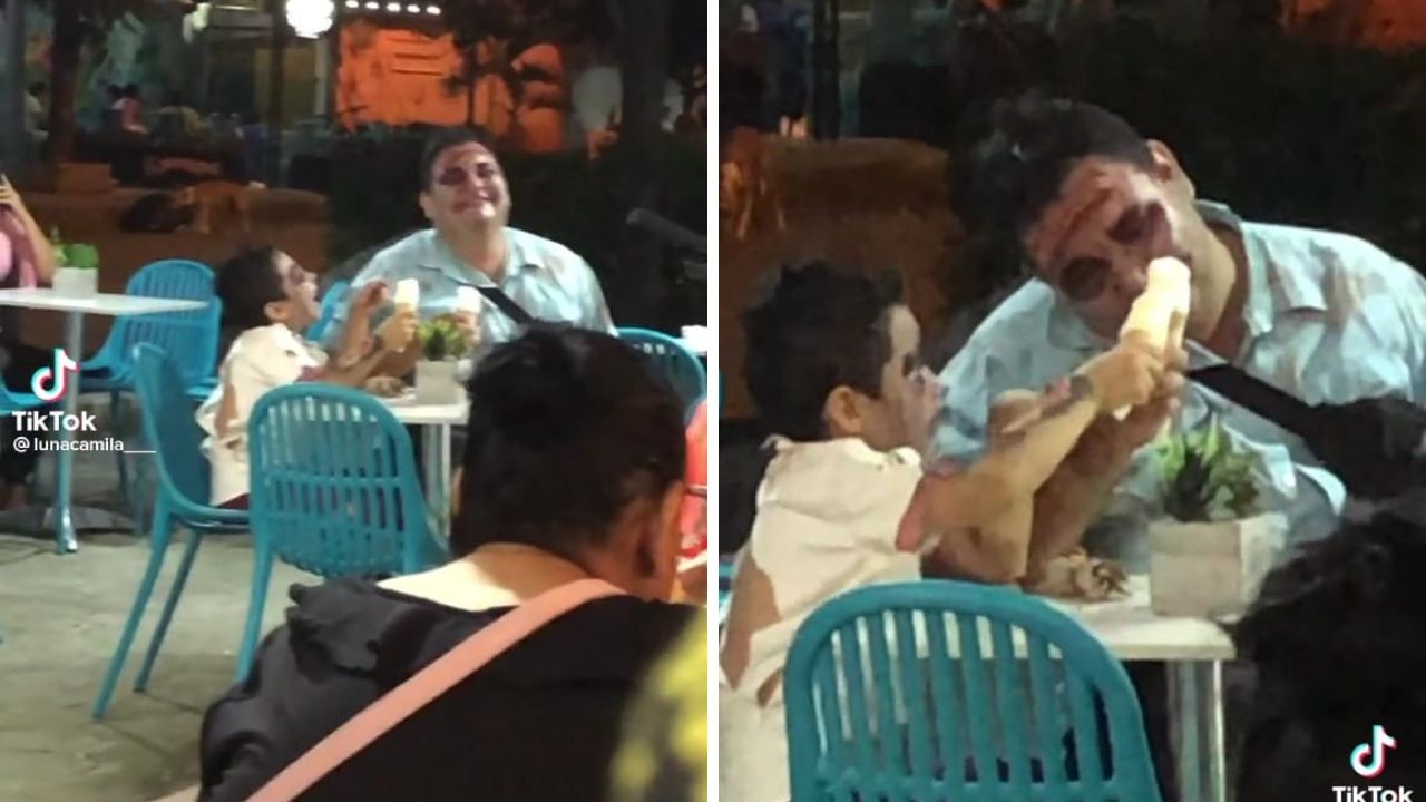 'Quiero uno así': vídeo de padre e hijo compartiendo un helado conquista TikTok Imagen de 'Quiero uno así': vídeo de padre e hijo compartiendo un helado conquista TikTok