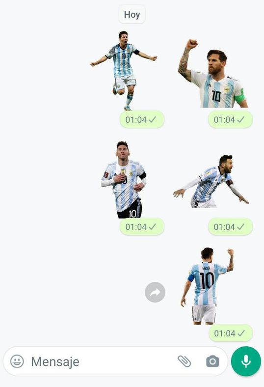 Descargas de stickers de Messi