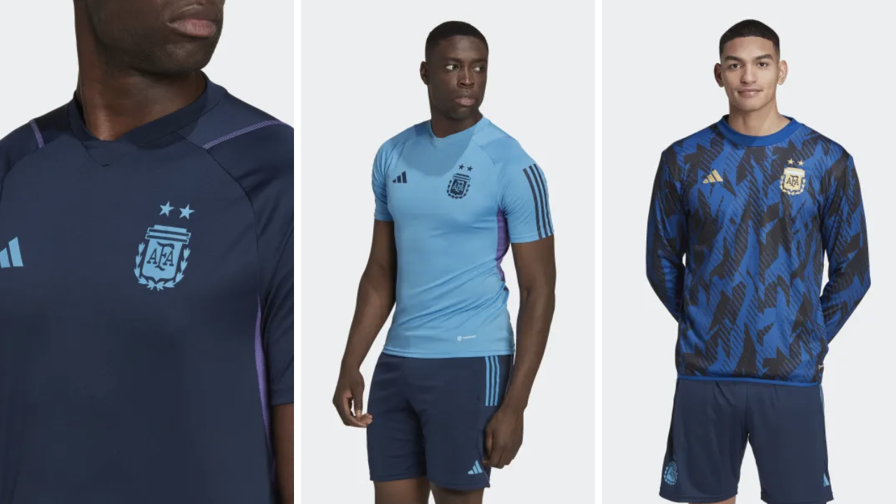 camisetas de entrenamiento de Argentina