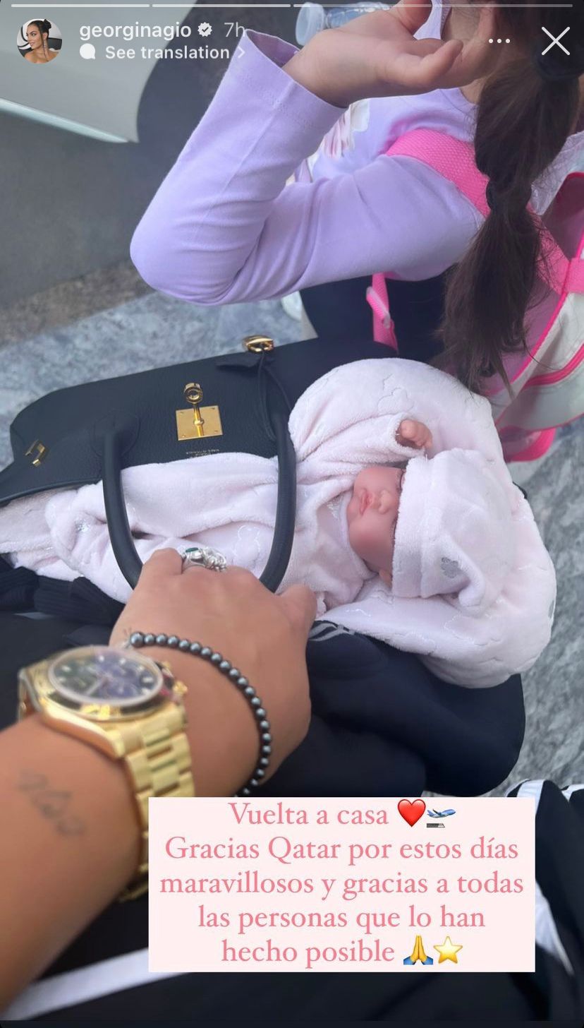 Historia de Georgina Rodríguez al marcharse de Qatar. Foto: Instagram