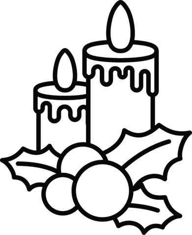 Las candelas en Navidad pueden tener un sentido religioso ya que la vela representa la espera del nacimiento de Jesús en Navidad. Foto: Super Coloring
