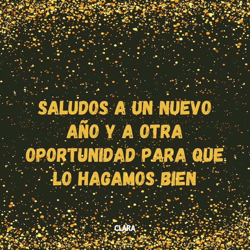 Frase corta para desear un feliz Año Nuevo. Foto: Clara