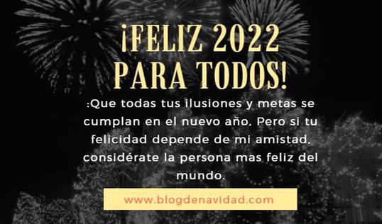 Frase para Año Nuevo del 2022. Foto: Blog de Navidad
