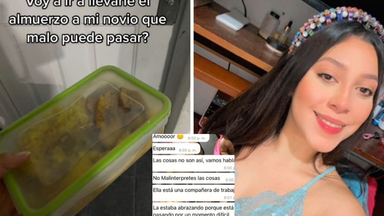 Imagen de Video: Mujer le llevó almuerzo a su novio al trabajo y lo encontró con otra