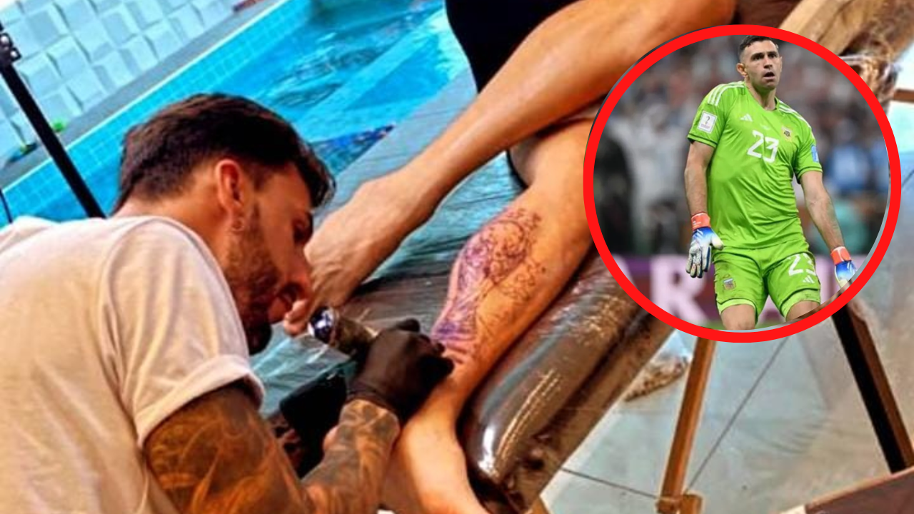 Imagen de Dibu Martínez, así es el tatuaje de la Copa del Mundo de Emiliano Martínez portero de la selección de Argentina
