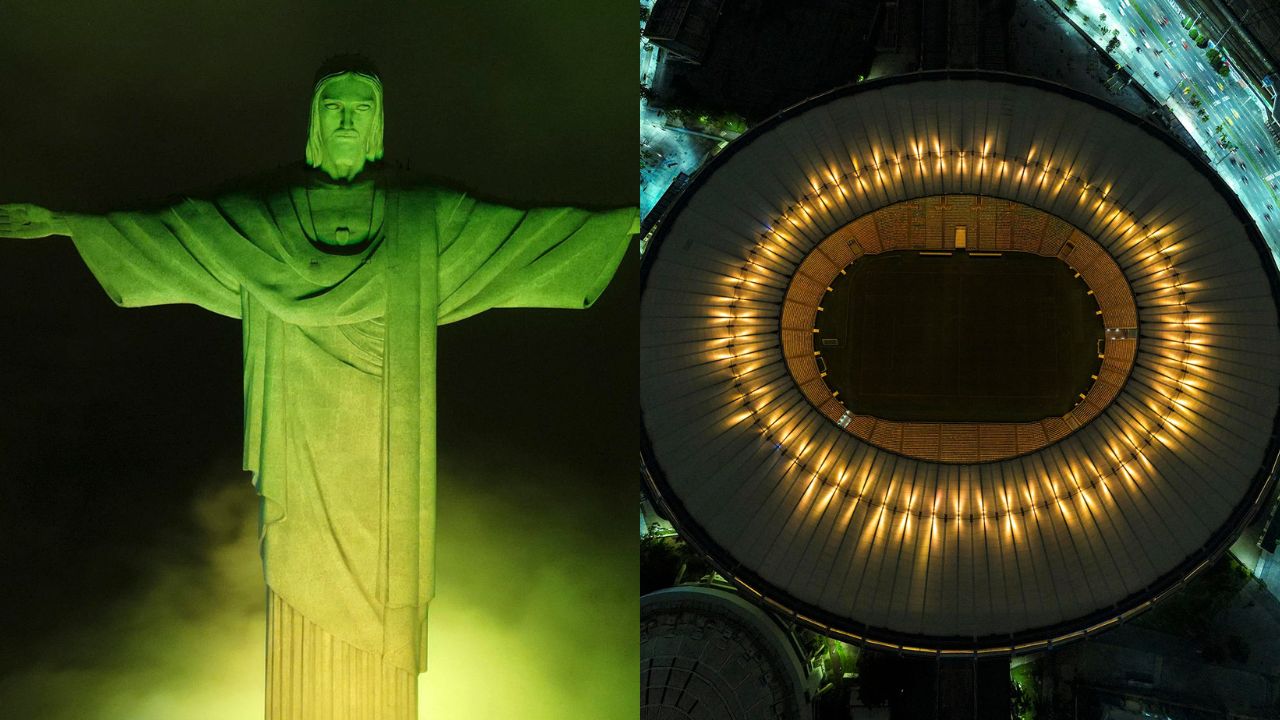 Imagen de Cristo Redentor y el Maracaná se tiñen de verde y amarillo por Pelé