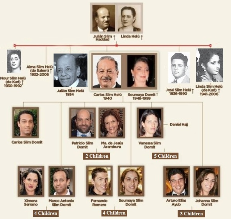 Árbol genealógico de Carlos Slim Helú. Foto: Puresoftware coda