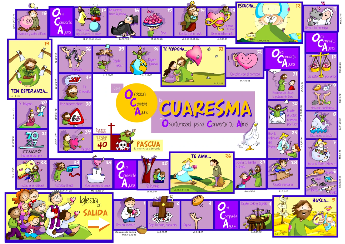 El calendario de cuaresma coloca un propósito para cumplir durante los 40 días. Foto: Colegios Salesianos de Guadalajara