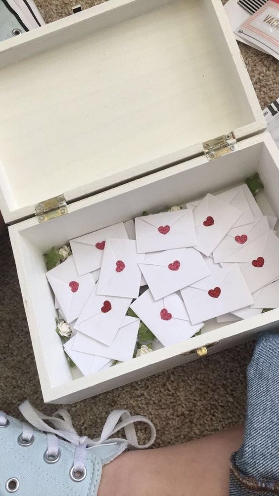 Caja de cartas para San Valentín. Foto: Pinterest