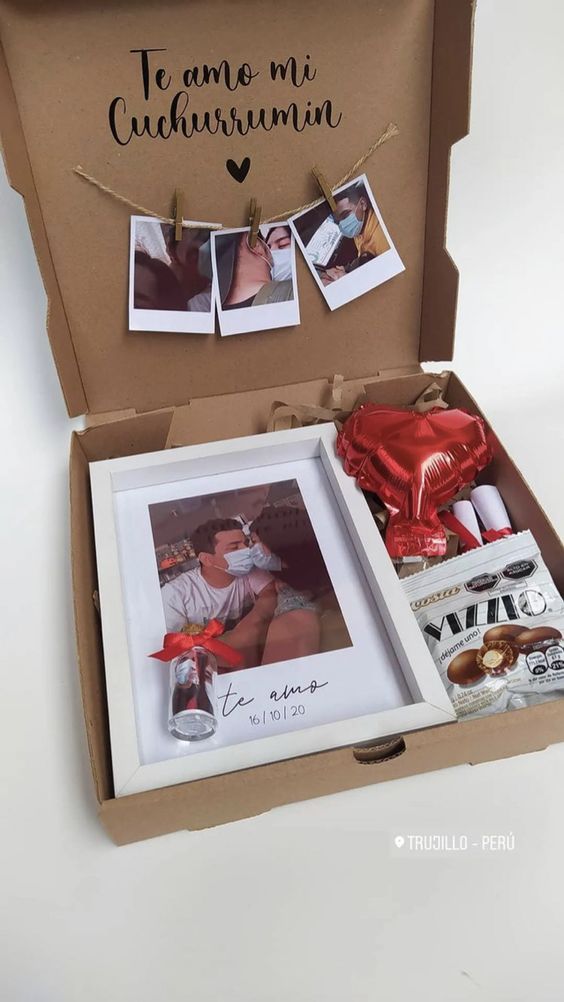 La caja de sorpresas está llena de detalles y pequeños regalos. Foto: Pinterest