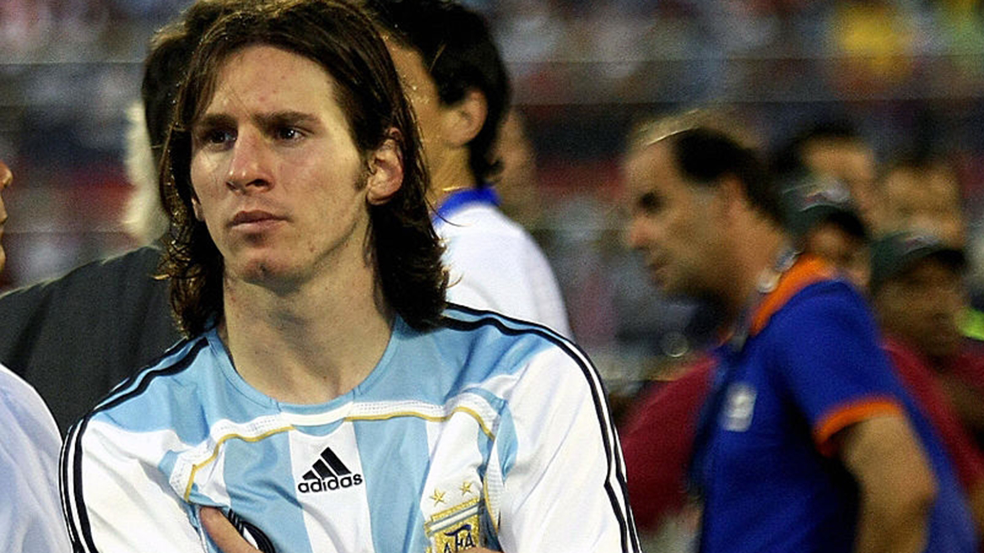 Messi al finalizar la final de la Copa América 2007 en Venezuela. Foto: Infobae