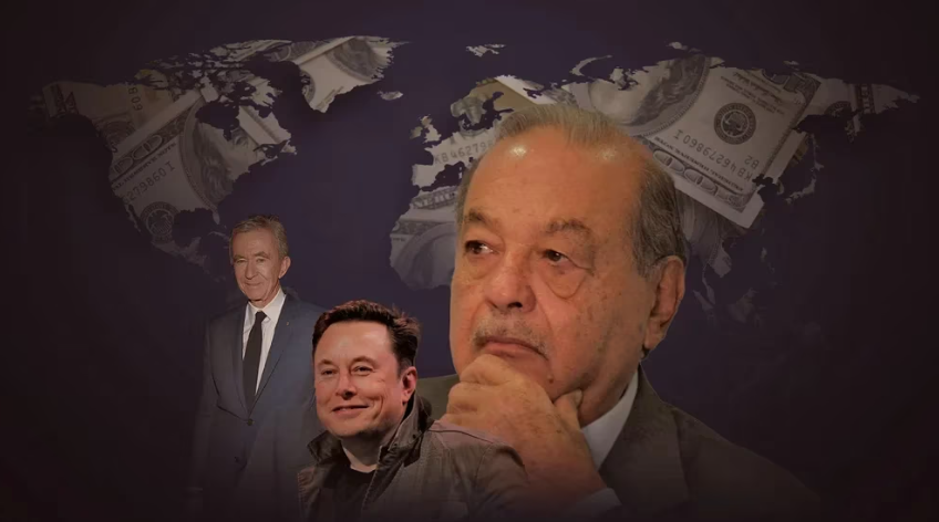 Elon Musk y Jeff Bezos superan por varios puestos a Slim en la lista. Foto: Infobae