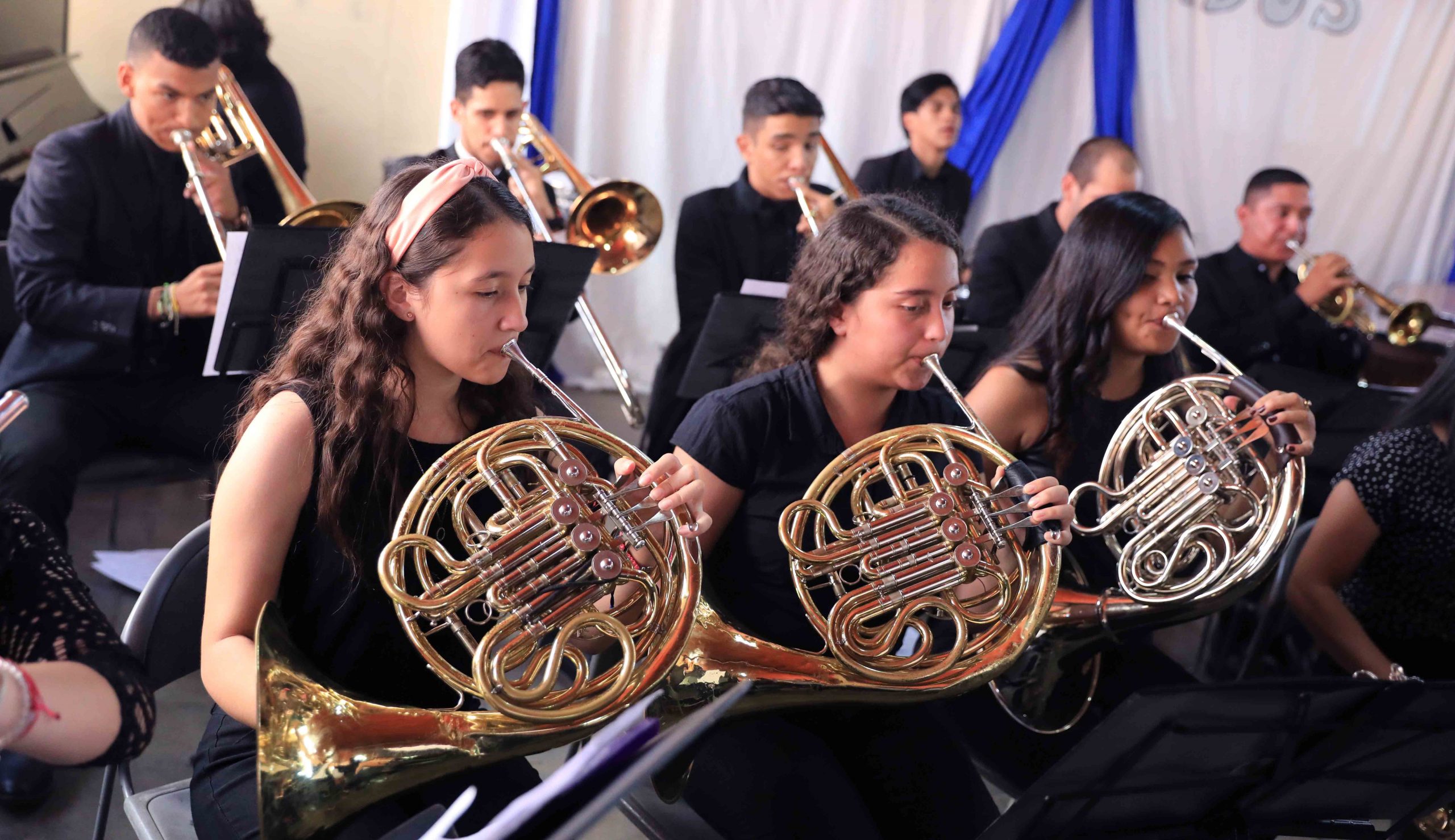 Estudiantes del Conservatorio de Música Díaz Zelaya. Foto: El Informativo.hn