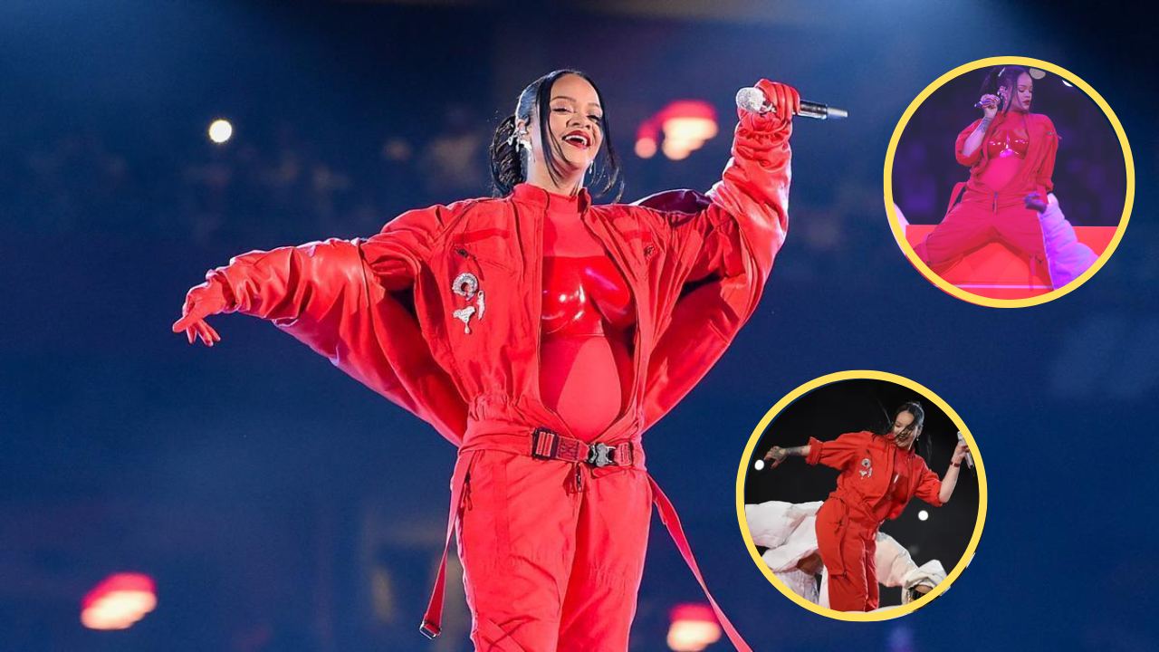 Imagen de Video de Rihanna en el show de medio tiempo del Super Bowl y el anuncio de su nuevo embarazo