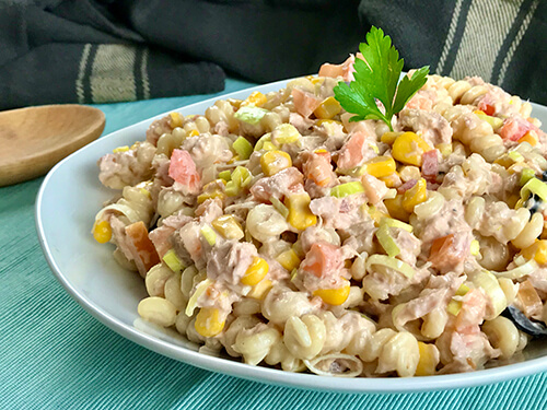 La pasta con atún se come fría. Foto: El Mundo en Recetas