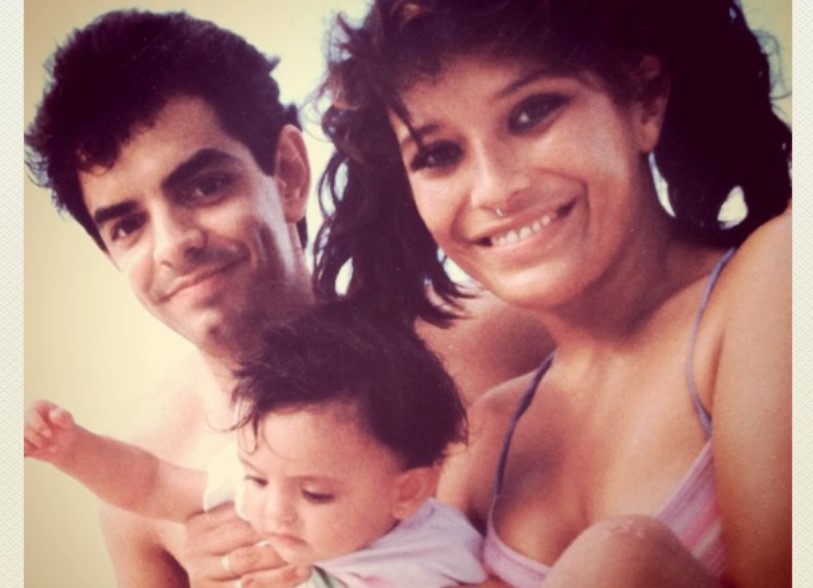 Gabriela Michel y Eugenio Derbez cuando la actriz de doblaje era joven. Foto: Redes sociales
