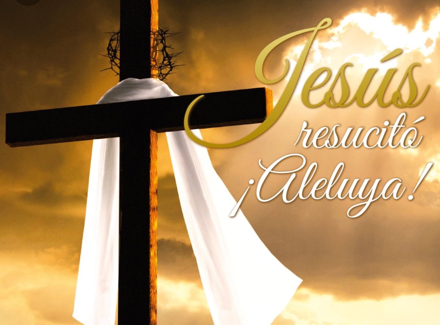 Imagen conmemorando la resurrección de Cristo y deseando una Feliz Pascua. Foto: Redes sociales