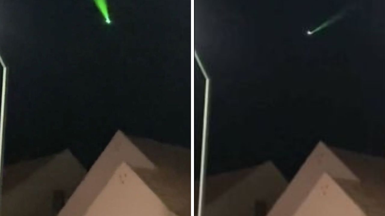Imagen de ¿OVNI? Captan en video objeto extraño sobrevolando el cielo de noche