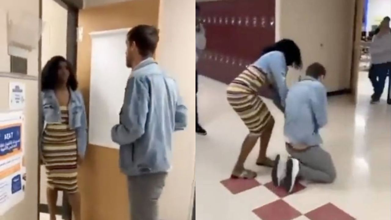 Imagen de Vídeo: Alumna rocía gas pimienta a maestro que confiscó su celular