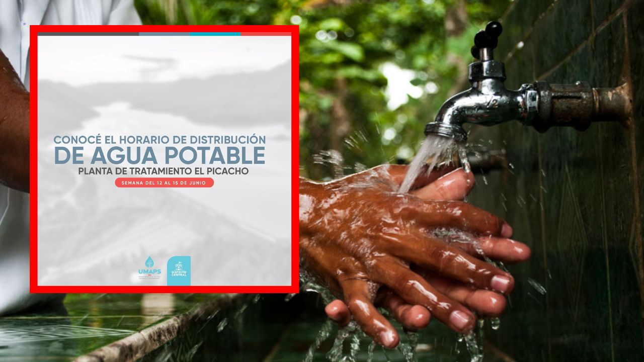 Horario de distribución de agua potable en Tegucigalpa desde el 19 hasta el 25 de junio Imagen de Horario de distribución de agua potable en Tegucigalpa desde el 19 hasta el 25 de junio