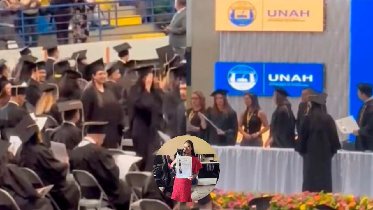VIDEO: Hondureña cuenta como 'le robaron el título' en plena graduación en UNAH Imagen de VIDEO: Hondureña cuenta como 'le robaron el título' en plena graduación en UNAH
