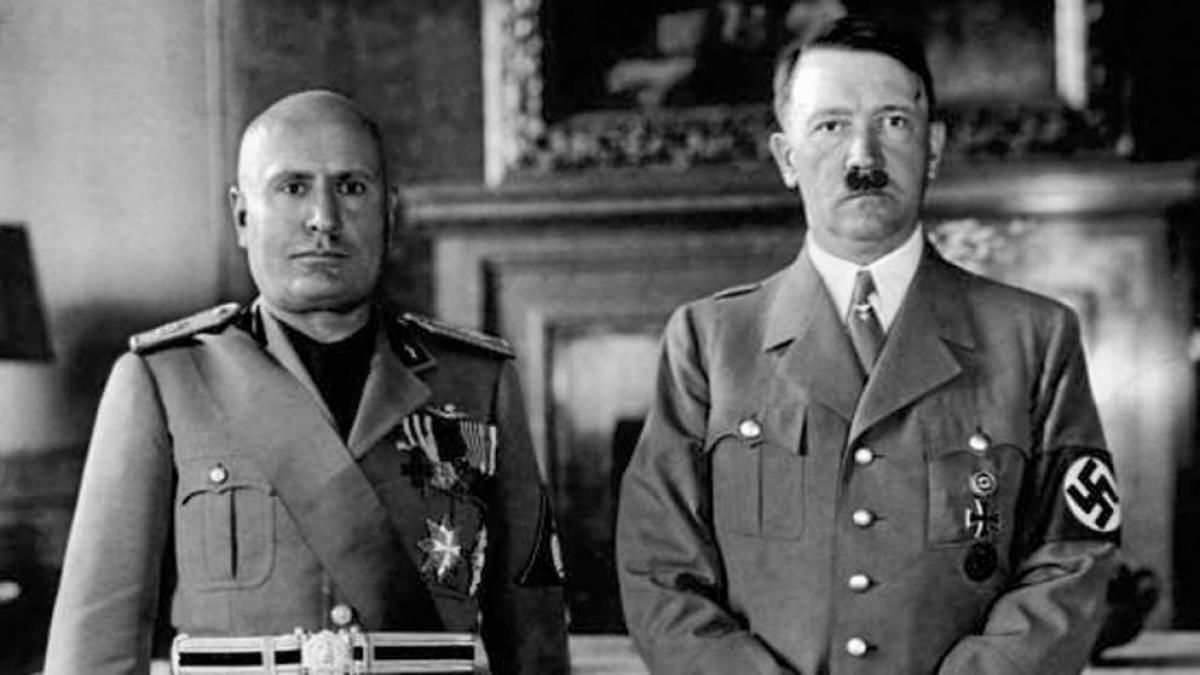 Adolf Hitler y Benito Mussolini. Foto: La Vanguardia