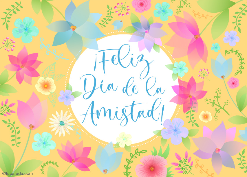 Tarjeta para el Día de la Amistad. Foto: Tuparada.com