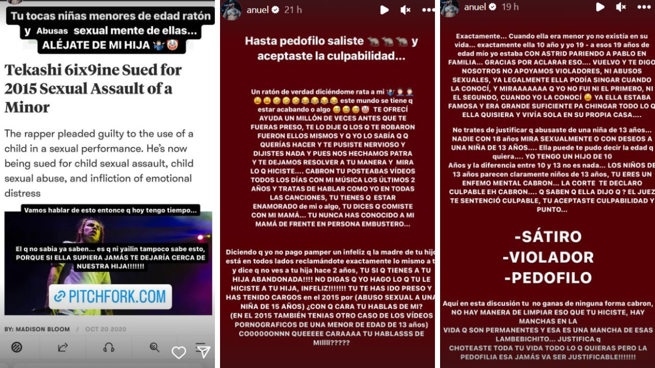 Historias de Anuel en Instagram. Foto: Instagram