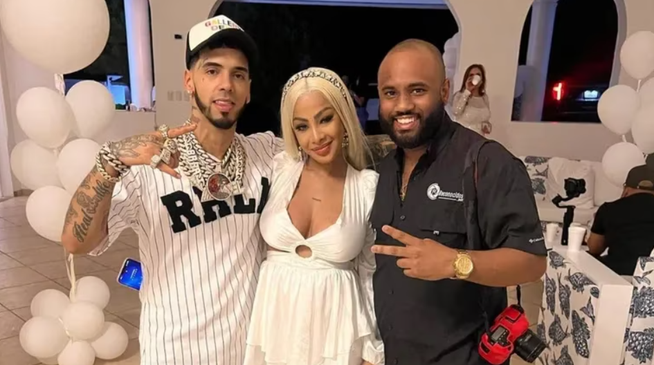 Anuel y Yailin en el 'baby shower' de 'La más viral'. Foto: Instagram