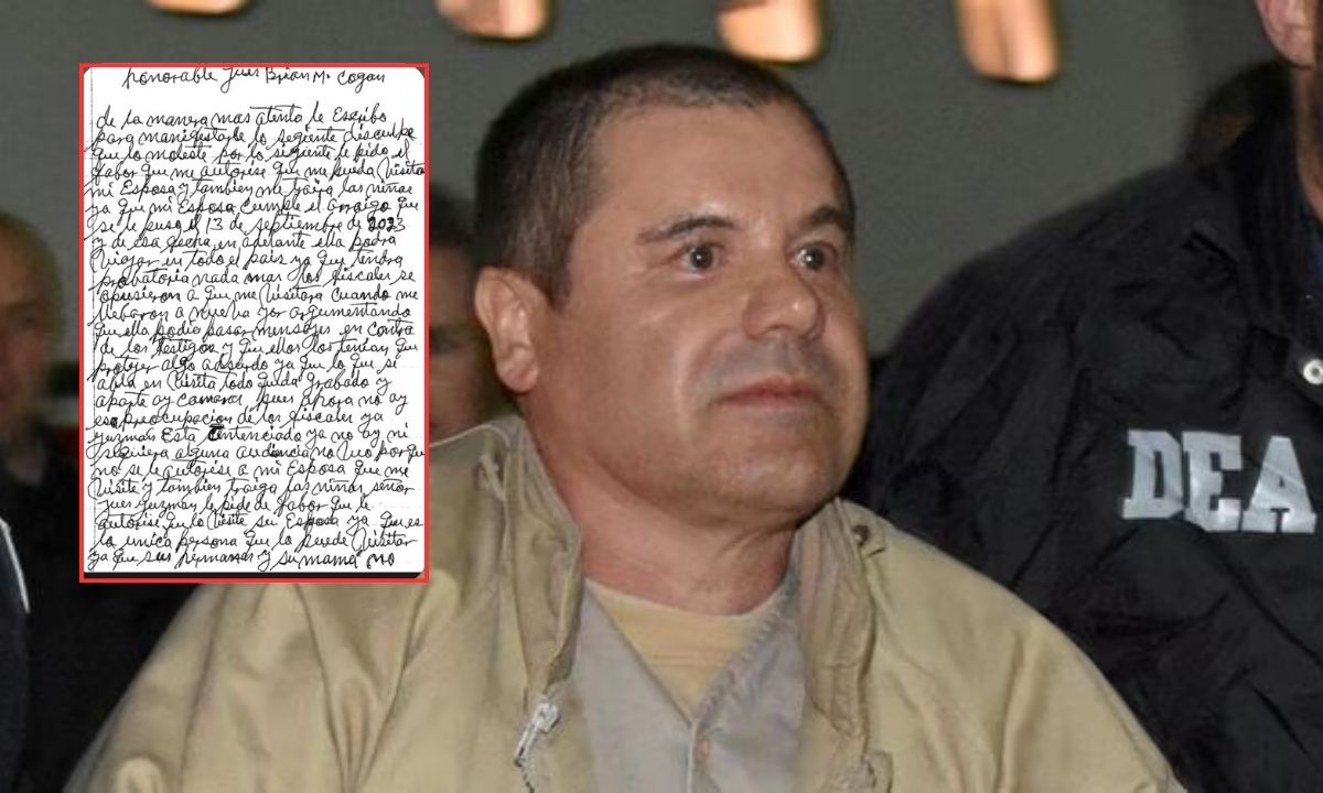 'El Chapo' Guzmán envía carta al juez y le suplica ver a Emma Coronel Imagen de 'El Chapo' Guzmán envía carta al juez y le suplica ver a Emma Coronel
