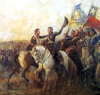 San Martín en una de sus batallas. Foto: redes sociales