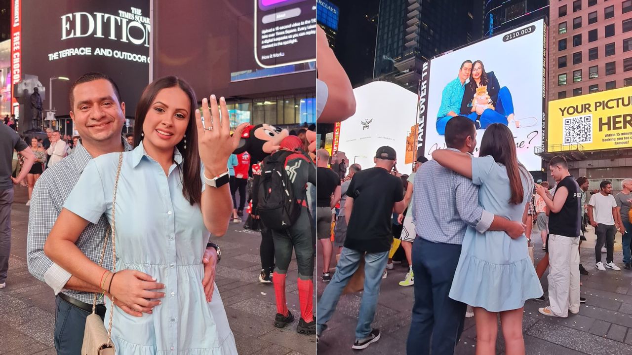 Imagen de Hondureño le pide matrimonio a su novia en el Times Square